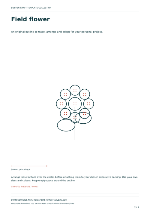 Button Craft Template Collection - Printable A4 & US Letter