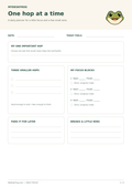 One Hop at a Time - MyDeskFrog Daily Focus Planner
