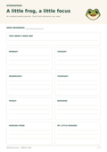 A Little Frog, A Little Focus - MyDeskFrog Weekly Desk Planner