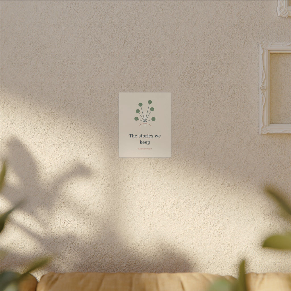 Matte Stretched Canvas – "The Stories We Keep" Minimal Botanical Wall Art