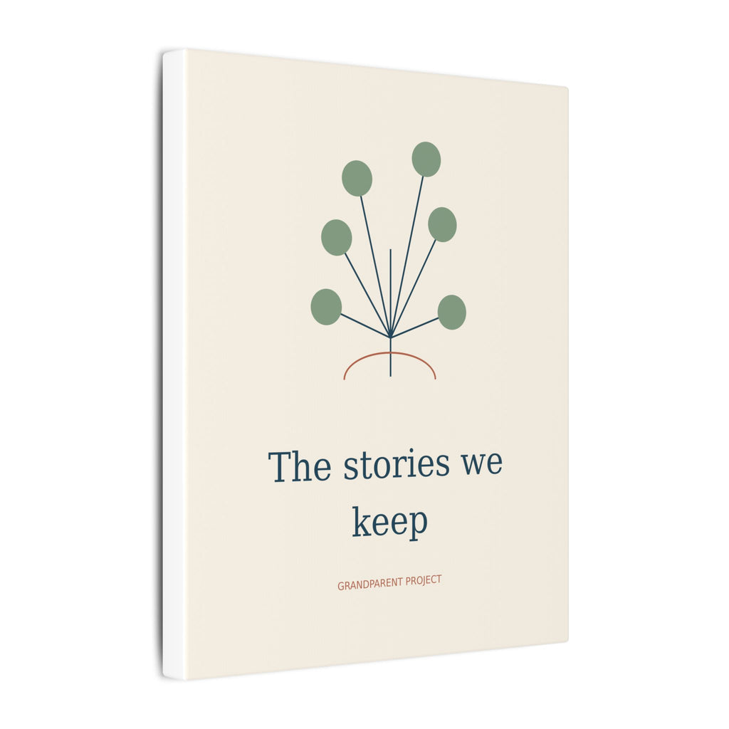 Matte Stretched Canvas – "The Stories We Keep" Minimal Botanical Wall Art
