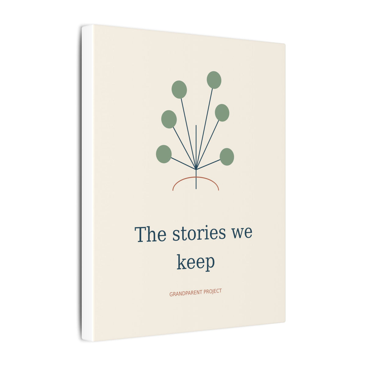 Matte Stretched Canvas – "The Stories We Keep" Minimal Botanical Wall Art