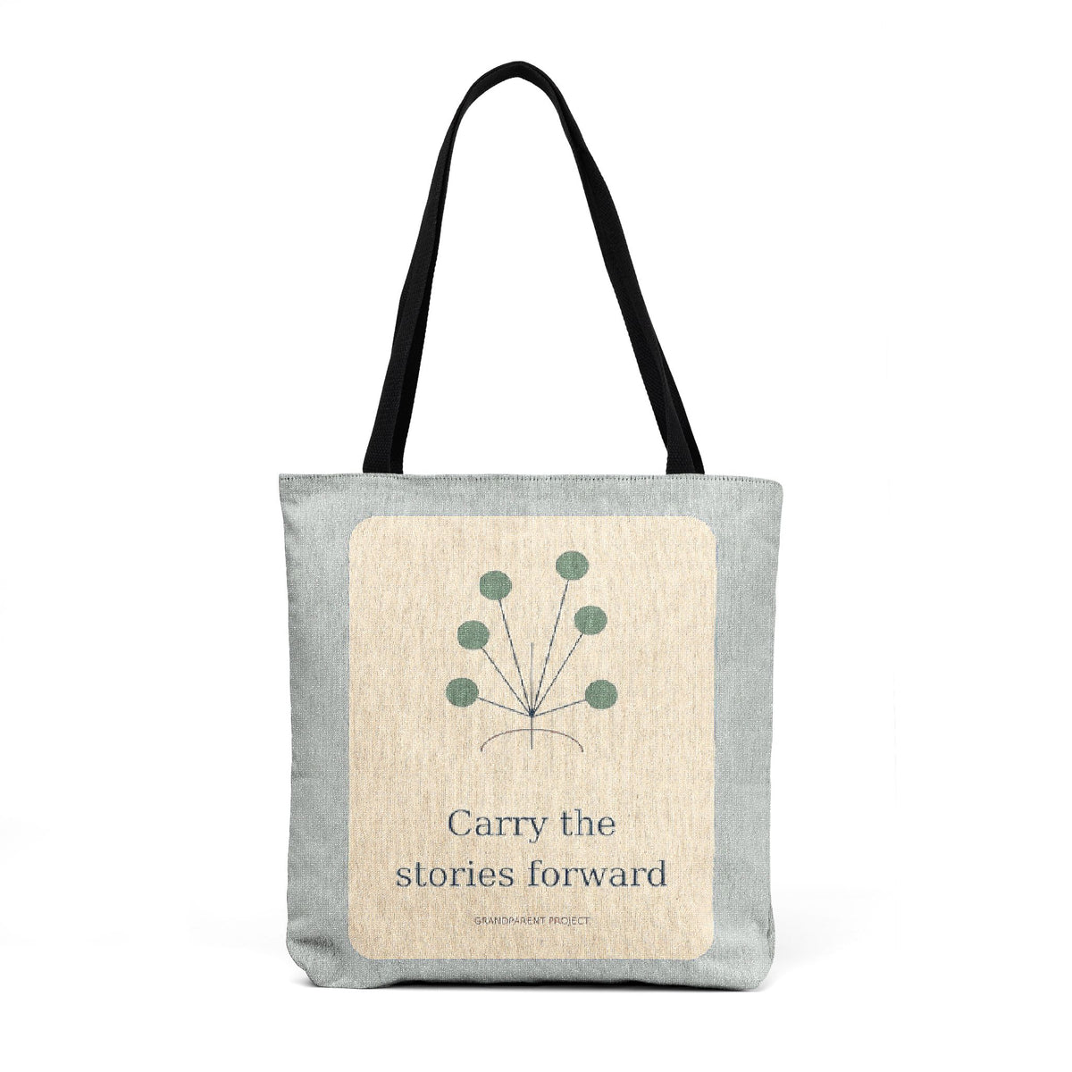 Woven tote bag — Carry the stories forward