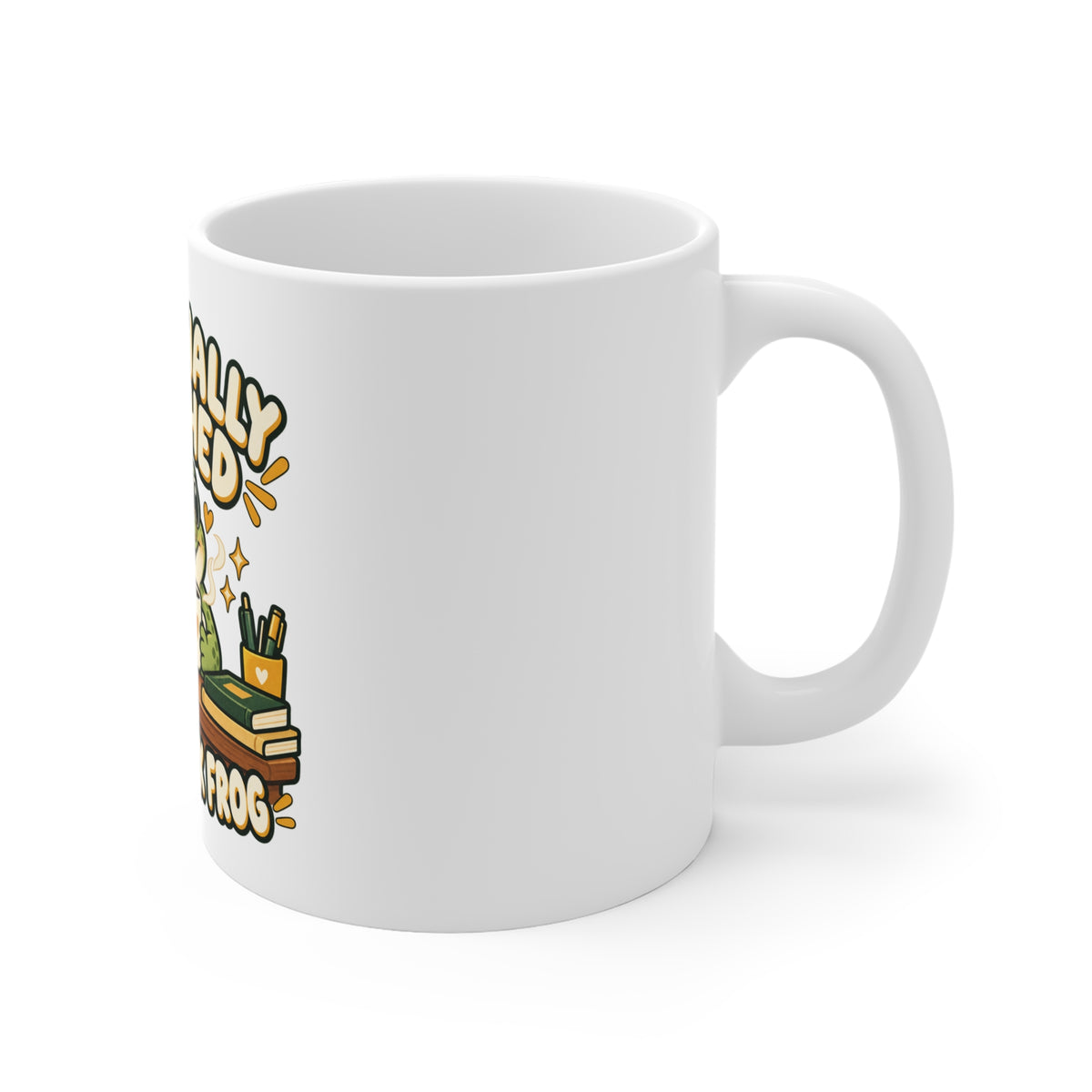 Emotionally Attached to My Desk Frog Mug – Cute Frog Coffee Cup for Plant & Desk Lovers
