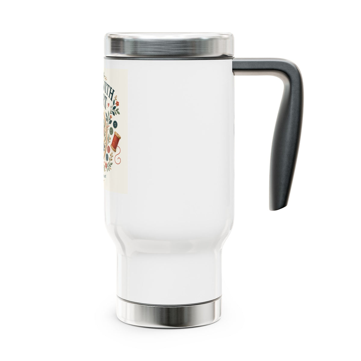 Made With Heart 14oz Stainless Steel Travel Mug with Handle