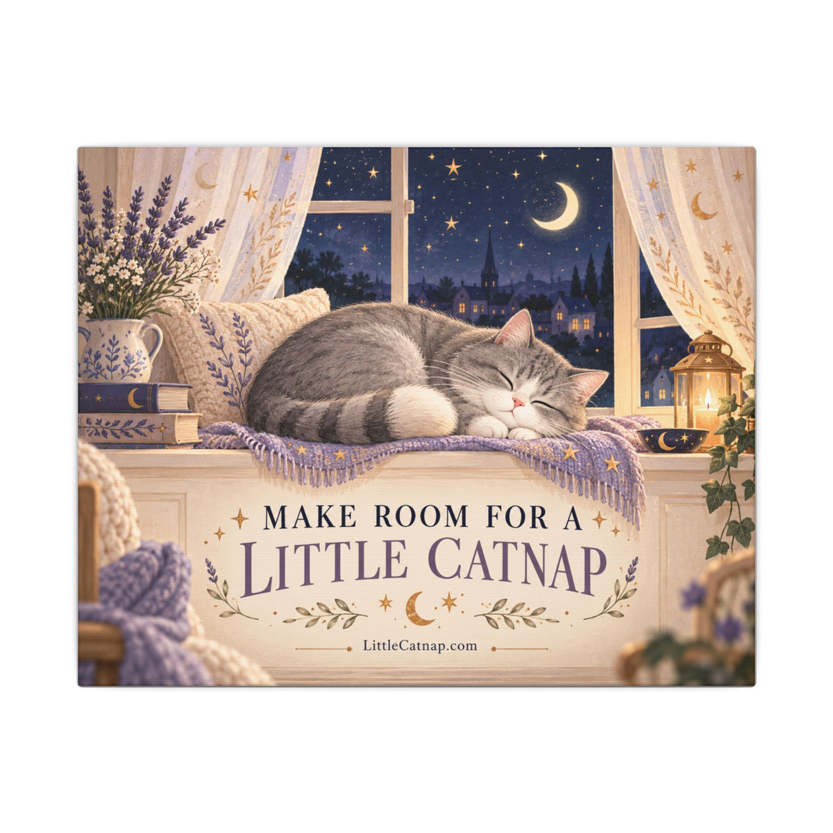 Make Room for a Little Catnap - LittleCatnap 10 x 8 Wall Art