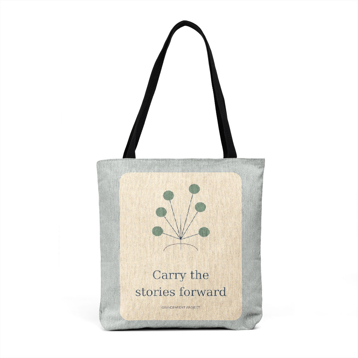 Woven tote bag — Carry the stories forward