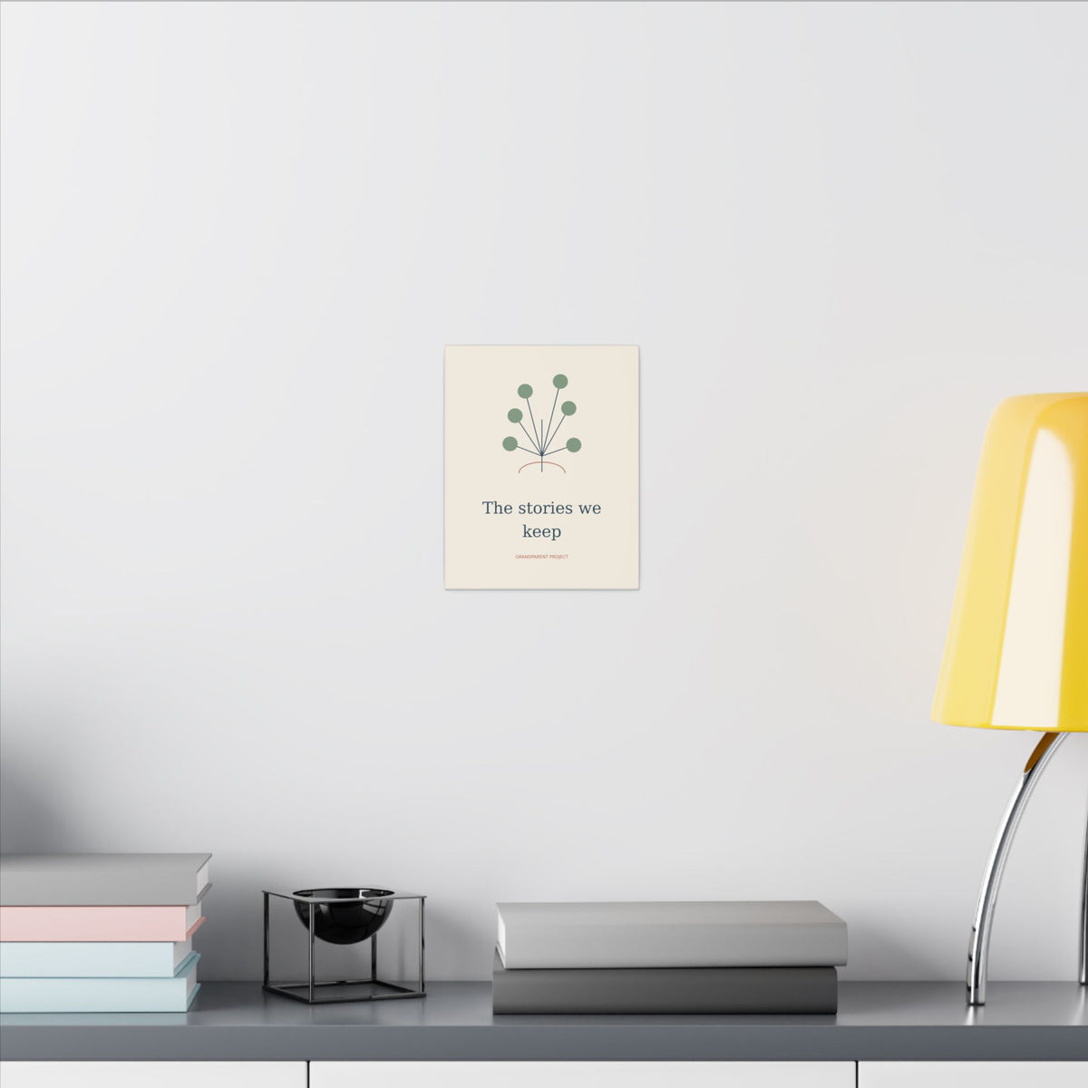 Matte Stretched Canvas – "The Stories We Keep" Minimal Botanical Wall Art