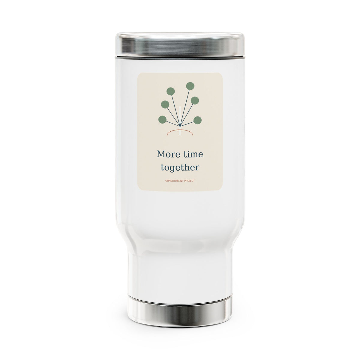 More Time Together Travel Mug — 14oz Stainless Steel Insulated Tumbler with Handle