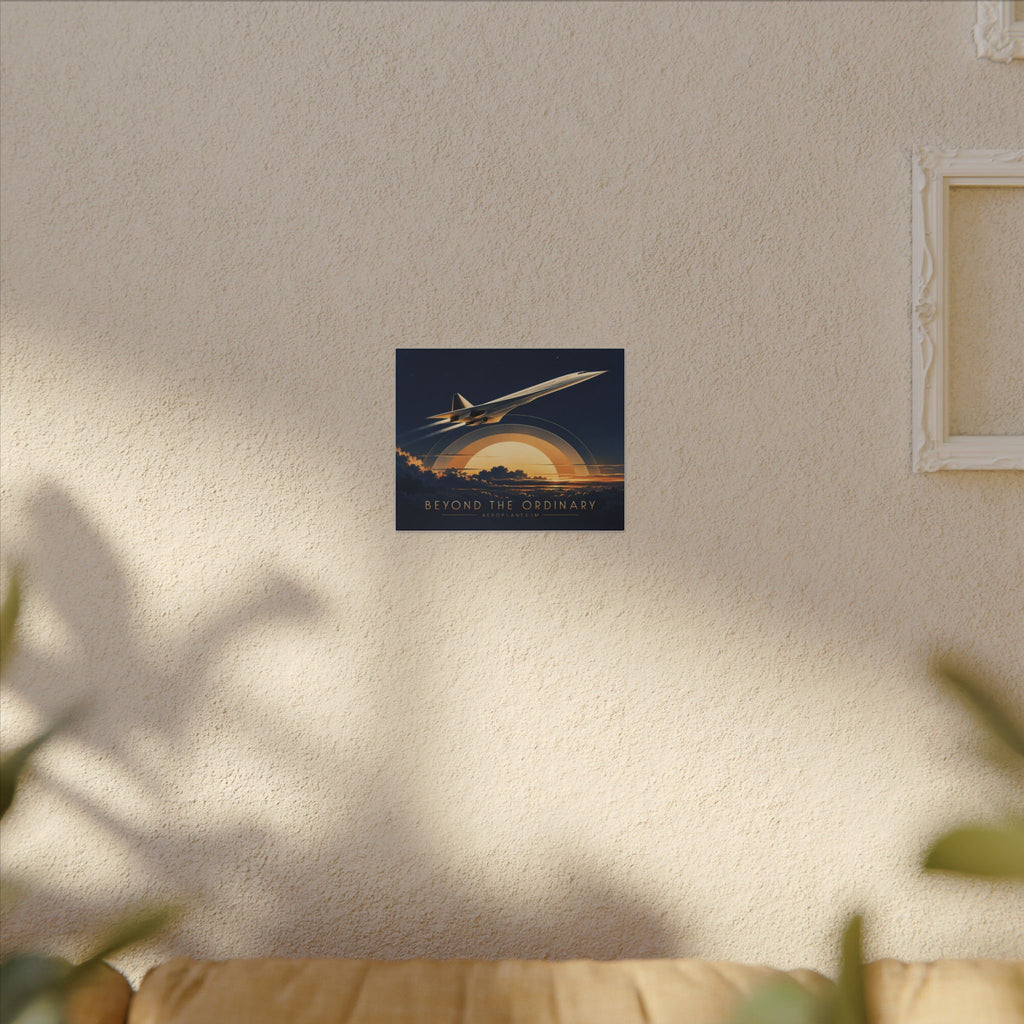 Beyond the Ordinary Supersonic Jet Sunset Canvas Wall Art