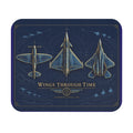 Aviation Mouse Pad — 'Wings Through Time' Blueprint Aircraft Desk Mat