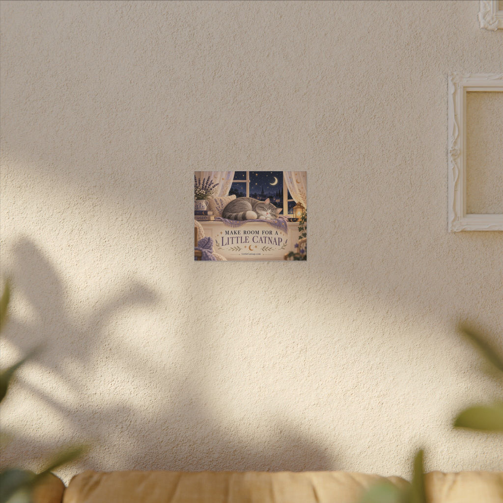 Make Room for a Little Catnap - LittleCatnap 10 x 8 Wall Art