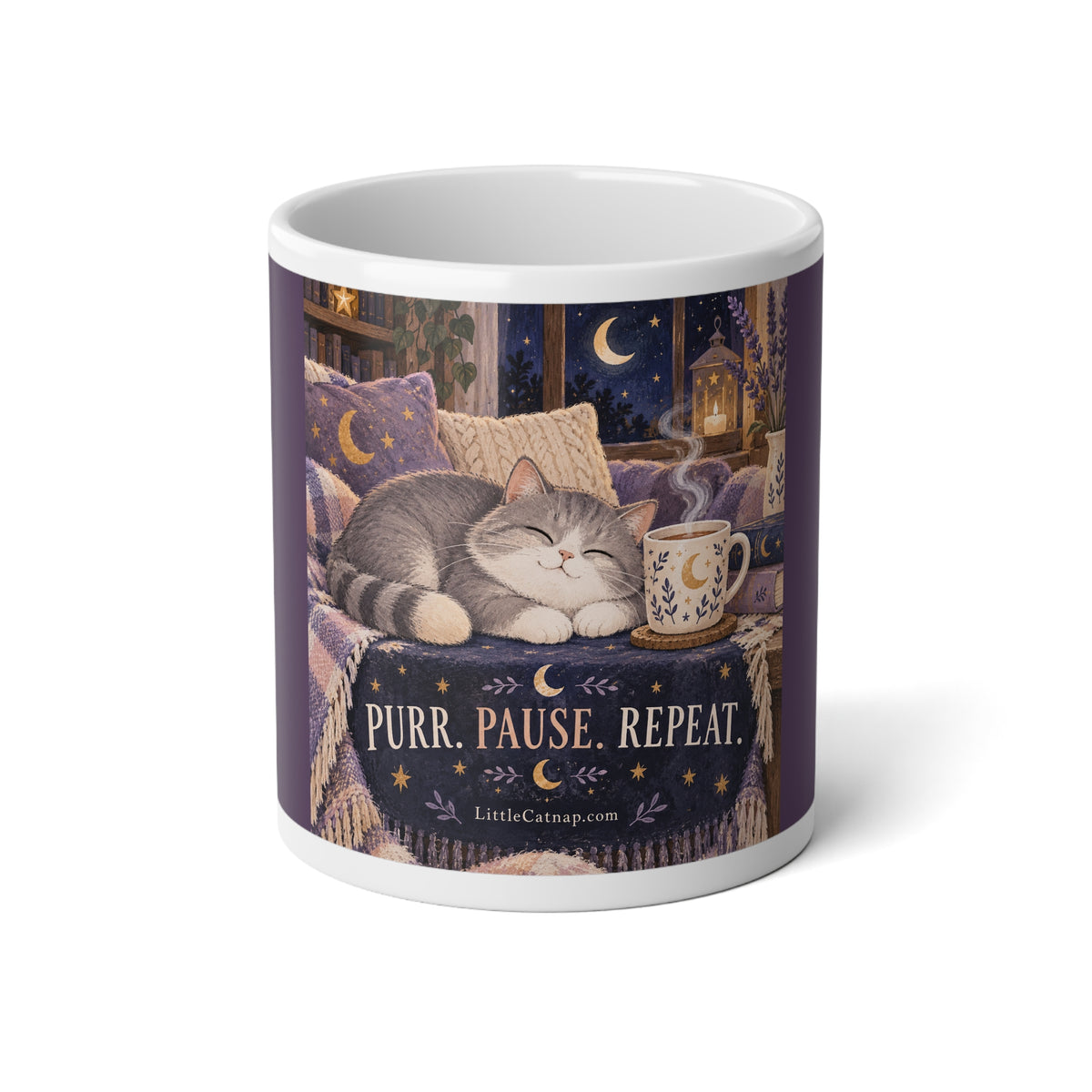 Purr. Pause. Repeat. - LittleCatnap Cosy Cat Mug