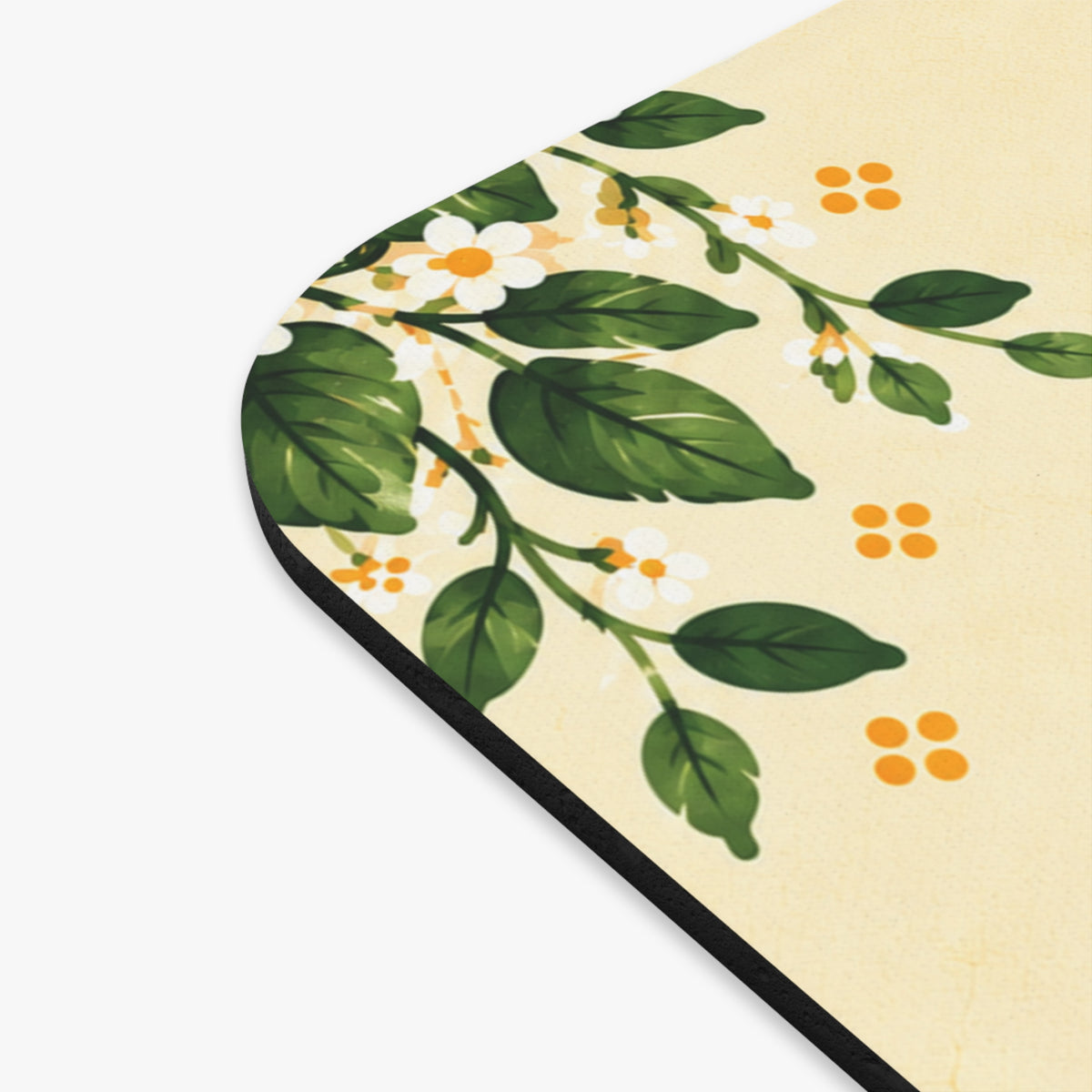 Cute Frog Laptop Mouse Pad — Cozy Desk Mat with Greenery, Coffee & "Work From Home" Vibes