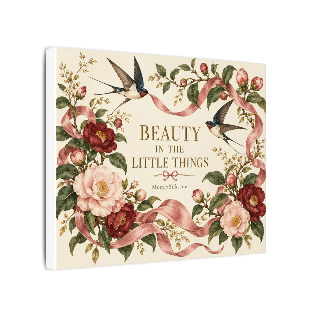 Beauty in the Little Things Floral Canvas