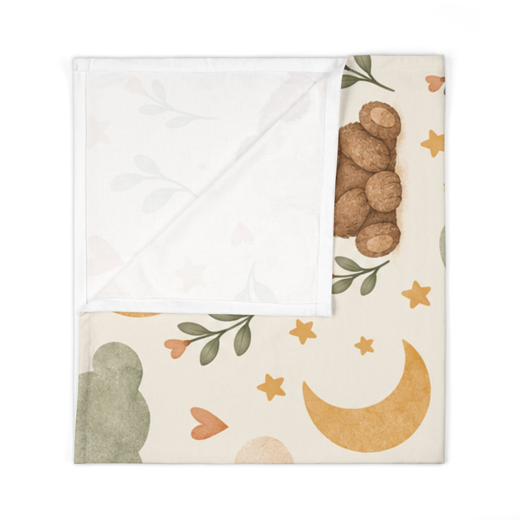 Baby Swaddle Blanket — Neutral Teddy Bears, Moons & Clouds Swaddle for Newborns (Gender Neutral)