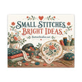 Small Stitches Bright Ideas Canvas Wall Art