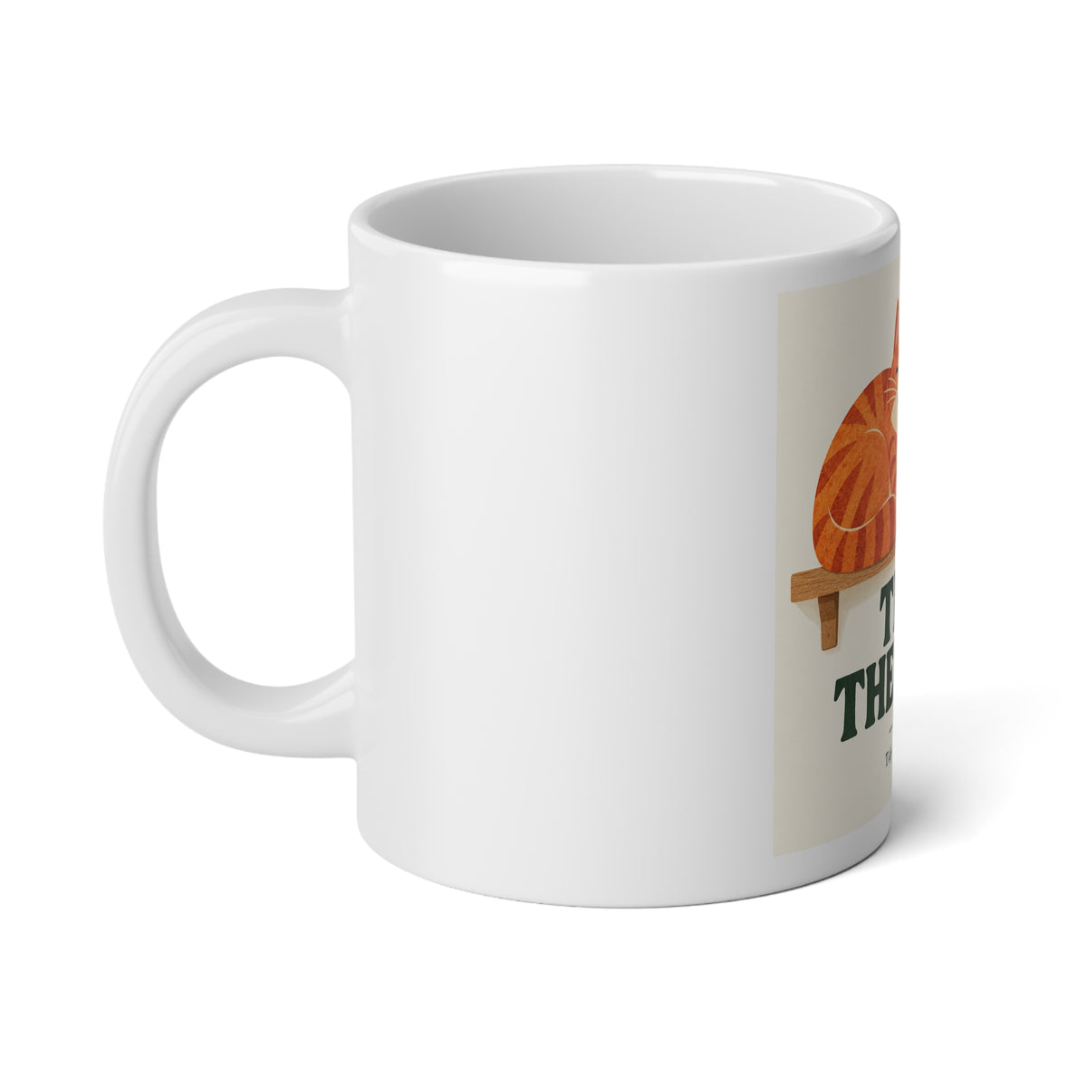 Tidy Then Tea 20oz Jumbo Mug — Cute Cat Illustration & Tea-Lover Gift