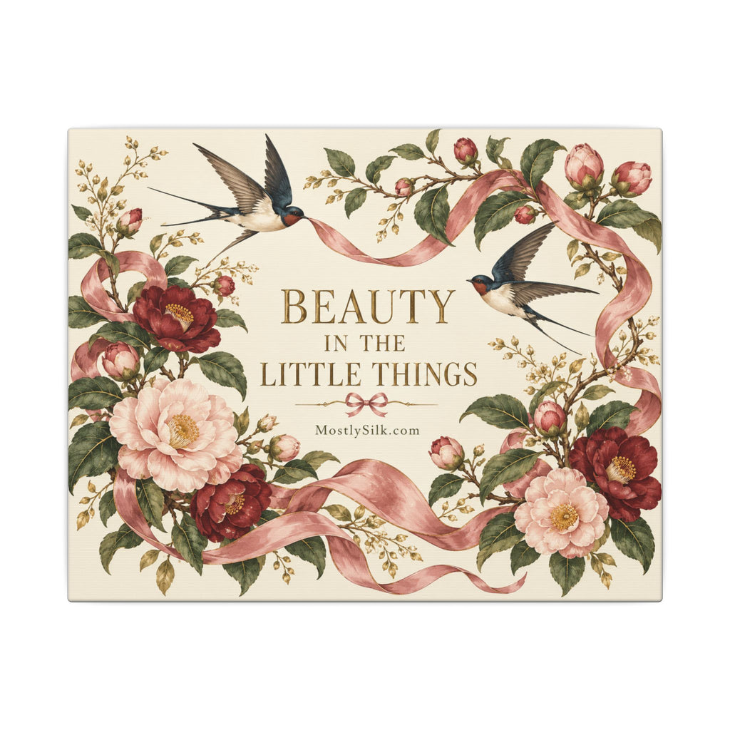 Beauty in the Little Things Floral Canvas