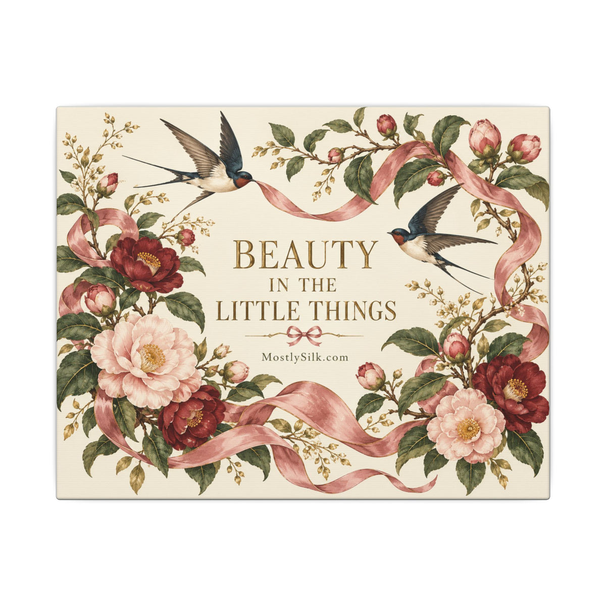 Beauty in the Little Things Floral Canvas