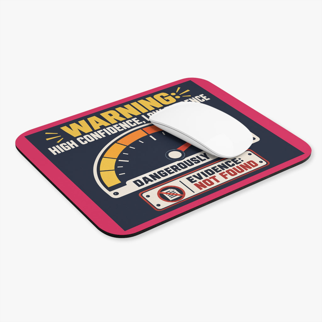 High Confidence, Low Evidence - Funny Gauge Mouse Mat