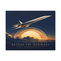 Beyond the Ordinary Supersonic Jet Sunset Canvas Wall Art