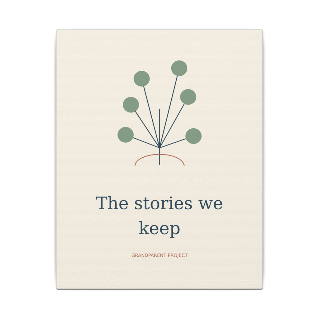 Matte Stretched Canvas – "The Stories We Keep" Minimal Botanical Wall Art