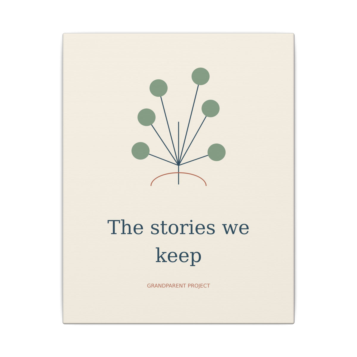 Matte Stretched Canvas – "The Stories We Keep" Minimal Botanical Wall Art